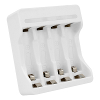 Ansmann Basic IV USB batterijlader + oplaadbare AA batterijen (4 stuks, 1300 mAh) AAN00194