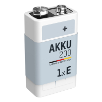 Ansmann Oplaadbare 9V / E-block / 6HR61 Ni-MH Batterij (1 stuk, 200 mAh) AAN00269