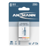 Ansmann Oplaadbare 9V / E-block / 6HR61 Ni-MH Batterij (1 stuk, 200 mAh) AAN00269 - 2