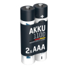 Ansmann Oplaadbare AAA / HR03 Ni-MH Batterijen (2 stuks, min. 1050 mAh) AAN00257 - 1