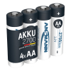 Ansmann Oplaadbare AA / HR6 Ni-MH Batterijen (4 stuks, min. 2650 mAh)