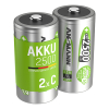 Ansmann Oplaadbare C / HR14 Ni-MH Batterijen (2 stuks, 2500 mAh) AAN00265 - 1