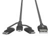 Ansmann USB-A 3-in-1 oplaadkabel voor micro-USB / USB-C / Lightning (1,2 meter) AAN00248 - 4