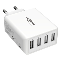 Ansmann USB-A lader 30W (4x USB-A, zwart) AAN00233