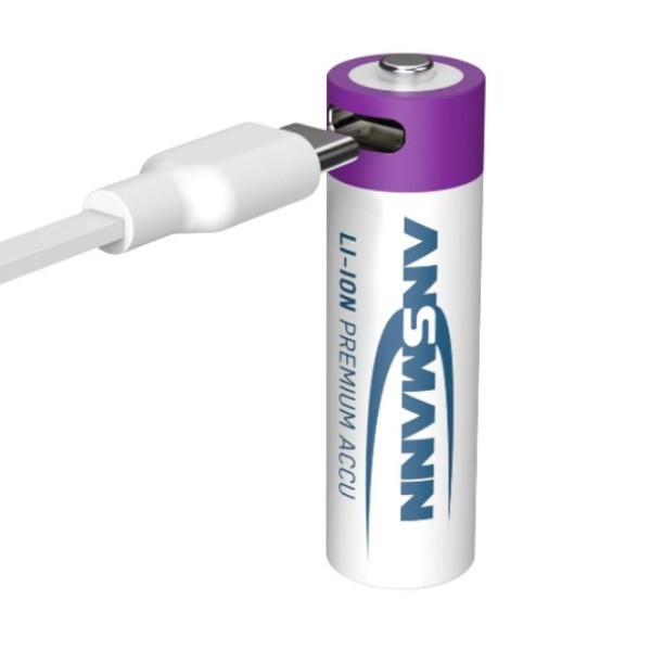 Ansmann USB-C Oplaadbare AA 1,5V Li-ion Batterijen (4 stuks, 1800 mAh) AAN00094 - 2