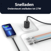 Ansmann USB-C naar Lightning oplaadkabel 1,2 meter (27W, zwart) AAN00314 - 4