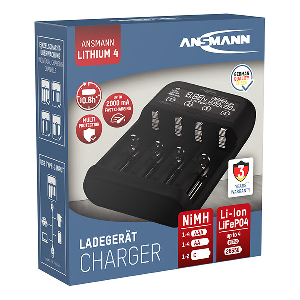 Ansmann USB Oplader voor Li-ion / LiFePO4 / Ni-MH Batterijen AAN00309 - 5