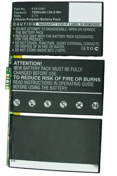 Apple 616-0561 / 616-0559 accu (3.7 V, 6300 mAh, 123accu huismerk) AAP00066 - 1