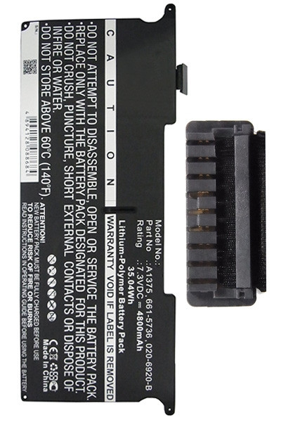 Apple A1375 / 661-5736 / 020-6920-B accu (7.3 V, 4800 mAh, 123accu huismerk)  AAP00173 - 1
