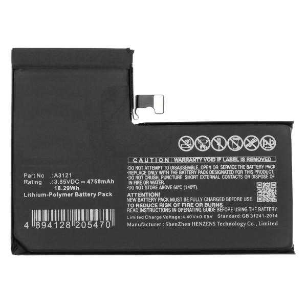 Apple A3106 accu (3.8 V, 4750 mAh, 123accu huismerk)  AAP00694 - 1