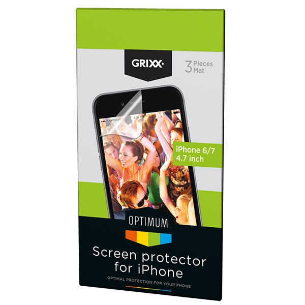 Apple Grixx Optimum iPhone 6 Plus/ iPhone 7 Plus screenprotector (3 stuks)  AAP00342 - 1