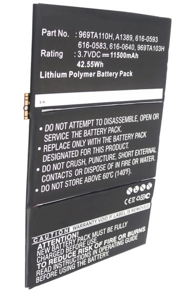 Apple iPad 3/4 / A1389 / 616-0586 / 616-0604 accu (3.7 V, 11500 mAh, 123accu huismerk) AAP00067 - 1