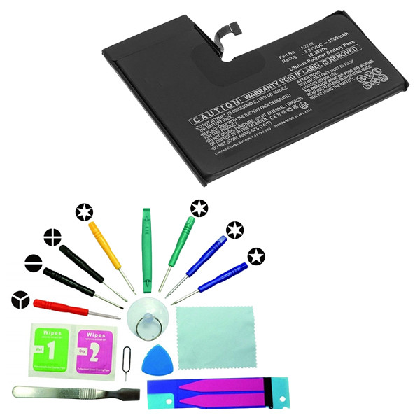 Apple iPhone 14 Pro / A2866 accu met toolkit (3.87 V, 3200 mAh, 123accu huismerk) AAP00754 - 1
