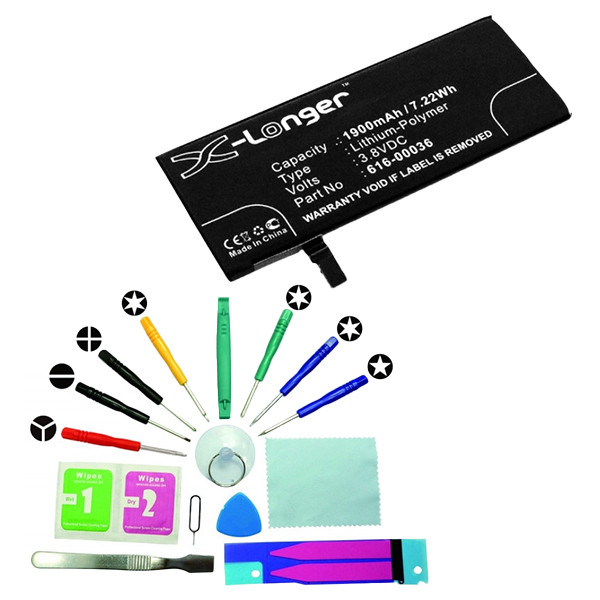 Apple iPhone 6S accu met toolkit (3.8 V, 1900 mAh, 123accu huismerk) AAP00735 - 1