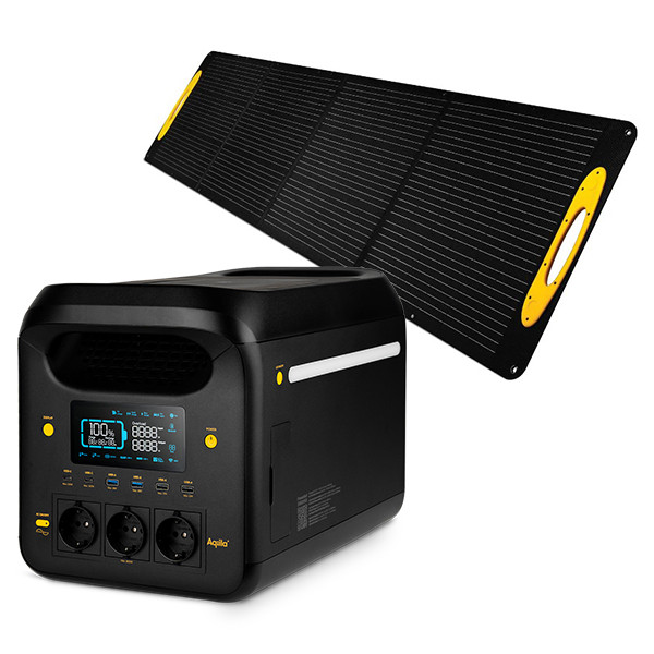 Aqiila Powerbird S1800V2 Power Station + Sunbird P200 Solar Panel AAQ00041 - 1