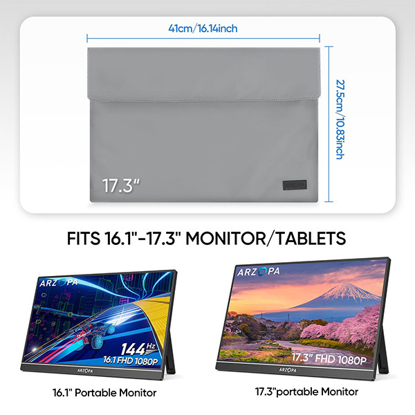 Arzopa 17.3" portable monitor beschermhoes AAR00220 - 5