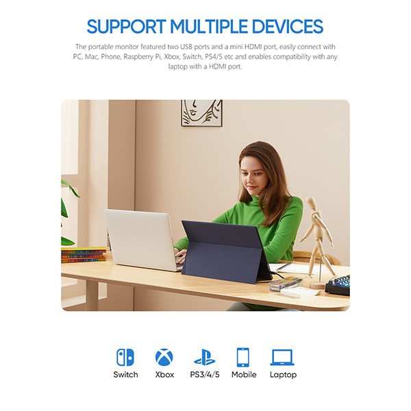 Arzopa A1 portable monitor 15,6" | 1920 x 1080 | 2x USB-C + 1x Mini HDMI AAR00214 - 7