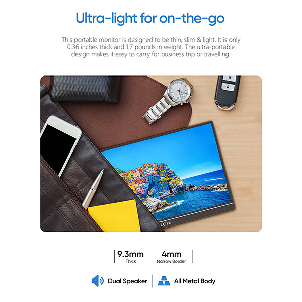 Arzopa Z1C portable monitor 16,1" | 1920 x 1080 | 2x USB-C + 1x Mini HDMI AAR00215 - 5