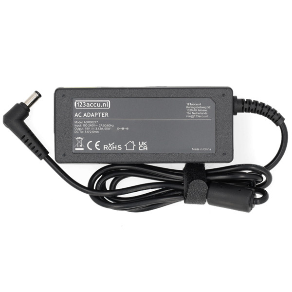 Asus AC adapter (19 V, 3.42 A, 65 W, 123accu huismerk) ADR00277 - 2