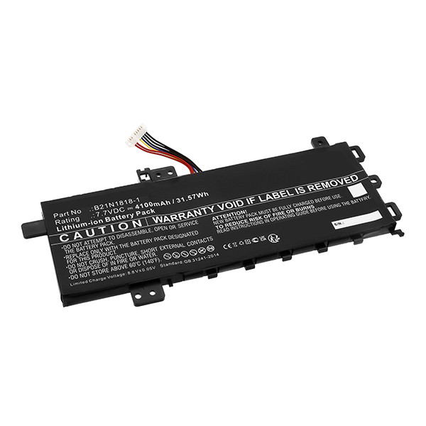 Asus B21N1818-1 accu (7.7 V, Li-ion, 4100 mAh, 123accu huismerk) AAS00884 - 1