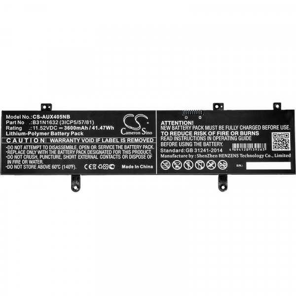 Asus B31N1632 / 0B200-02540000 accu (11.52 V, 3600 mAh, 123accu huismerk)  AAS00604 - 1