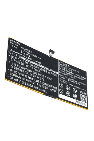 Asus C12P1302 accu (6500 mAh, 123accu huismerk)  AAS00476 - 1