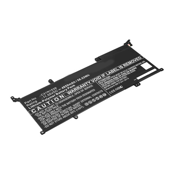 Asus C31N1539 / 0B200-01180200 accu (11.55 V, 4850 mAh, 123accu huismerk)  AAS00657 - 1