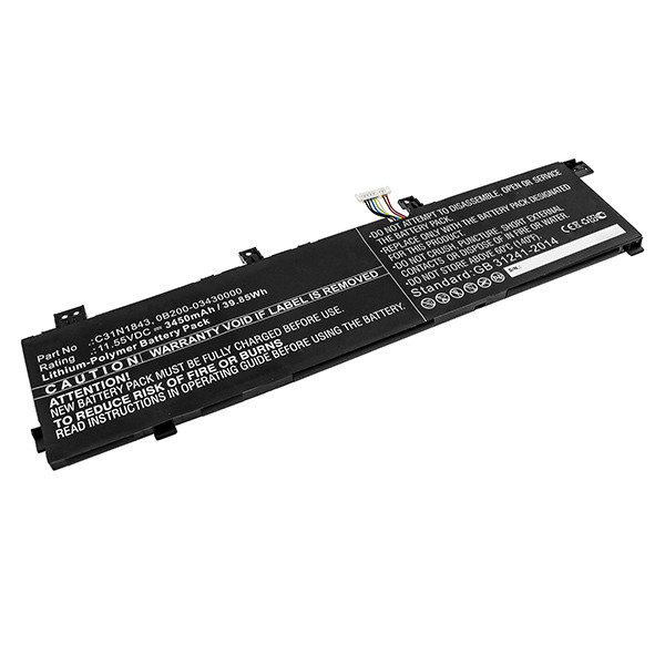 Asus C31N1843 / 0B200-03430000 accu (11.55 V, 3200 mAh, 123accu huismerk)  AAS00749 - 1