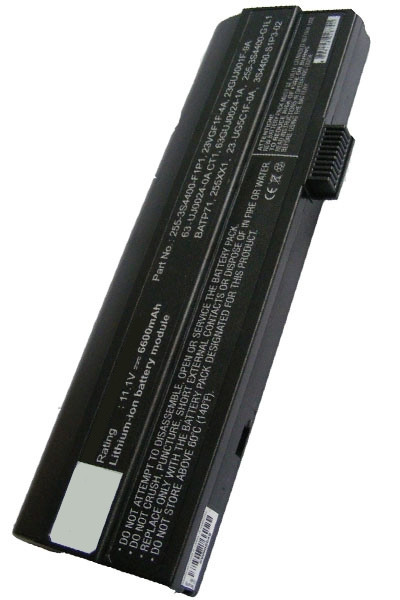 Averatec 255 / 255-3S4400-F1P1 accu (11.1 V, 6600 mAh, 123accu huismerk)  AAV00004 - 1
