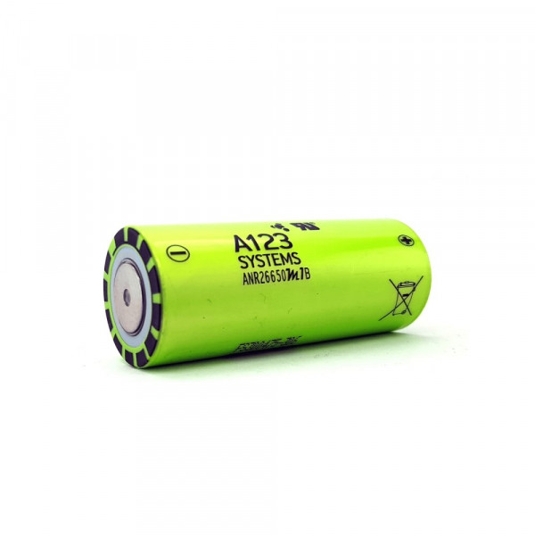 A123 Systems ANR26650M1B Oplaadbare LiFePO4 Batterij (3.3 V, 2500 123accu.nl