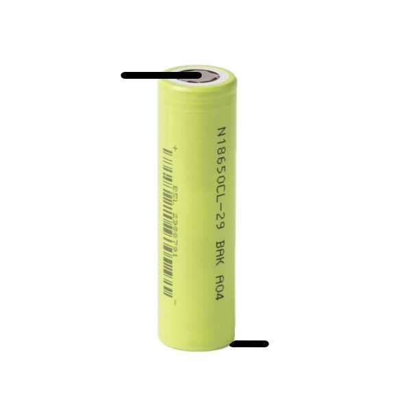 BAK 18650 batterij met soldeerlippen (3.7 V, 2900 mAh, 8.25A)  ABA00147 - 1
