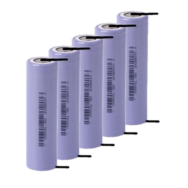 BAK 5 stuks: BAK 18650 batterij met soldeerlippen (3.6 V, 3350 MAh, 10A)  ABA00146 - 1