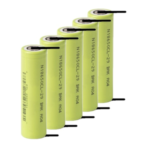 BAK 5 stuks: BAK 18650 batterij met soldeerlippen (3.7 V, 2900 mAh, 8.25A)  ABA00140 - 1