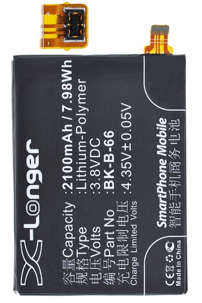 BBK BK-B-66 accu (2100 mAh, 123accu huismerk)  ABB00017 - 1