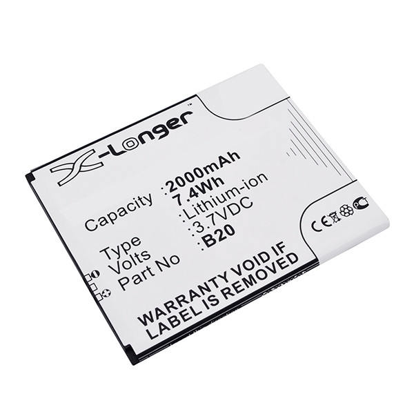 BQ B20 accu (3.7 V, 2000 mAh, 123accu huismerk)  ABQ00004 - 1