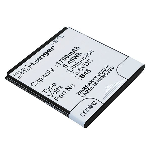 BQ B45 / BT-1500-252 accu (3.8 V, 1700 mAh, 123accu huismerk)  ABQ00007 - 1
