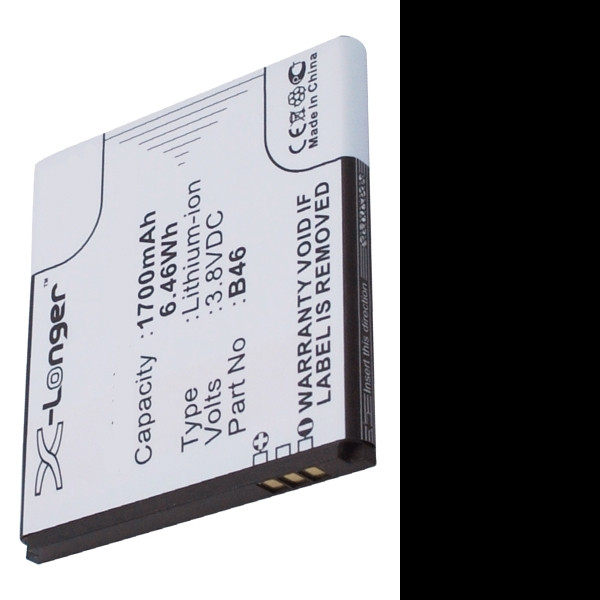 BQ B46 accu (3.8 V, 1700 mAh, 123accu huismerk) ABQ00006 - 1