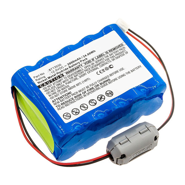 B Braun 8713030 accu (12 V, 2000 mAh, 123accu huismerk) ABB00088 - 1