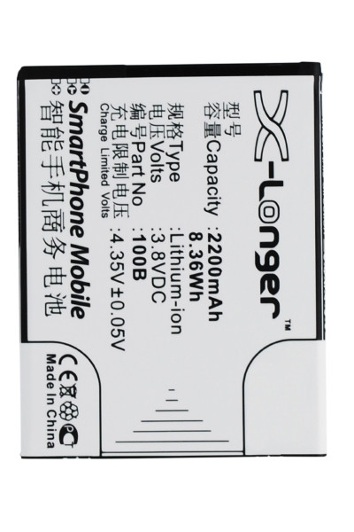 Baidu 100B accu (2200 mAh, 123accu huismerk)  ABA00024 - 1
