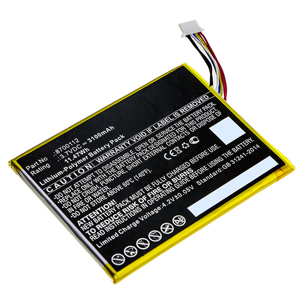 Bang & Olufsen 8700112 accu (3.7 V, 3100 mAh, 123accu huismerk)  ABA00110 - 1