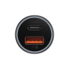 Baseus 2-poorts USB auto snellader USB-A en USB-C (60W, donkergrijs)  ABA00151 - 3