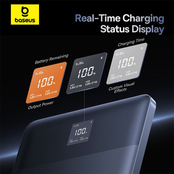 Baseus Blade2 Fast Charging Powerbank Blauw (65W, 12000 mAh)  ABA00171 - 7