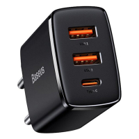 Baseus Compact Quick Charger 30W (2x USB QC3.0, 1x USB-C PD3.0)  ABA00122