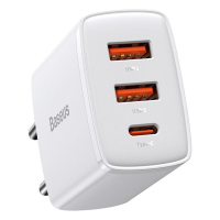 Baseus Compact Quick Charger 30W (2x USB QC3.0, 1x USB-C PD3.0)  ABA00126