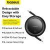 Baseus Free2Draw Mini USB-C naar USB-C kabel 1 meter (100W, zwart)  ABA00221 - 6