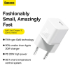 Baseus GaN5 Fast Charger USB-C (20W, wit)  ABA00158 - 4