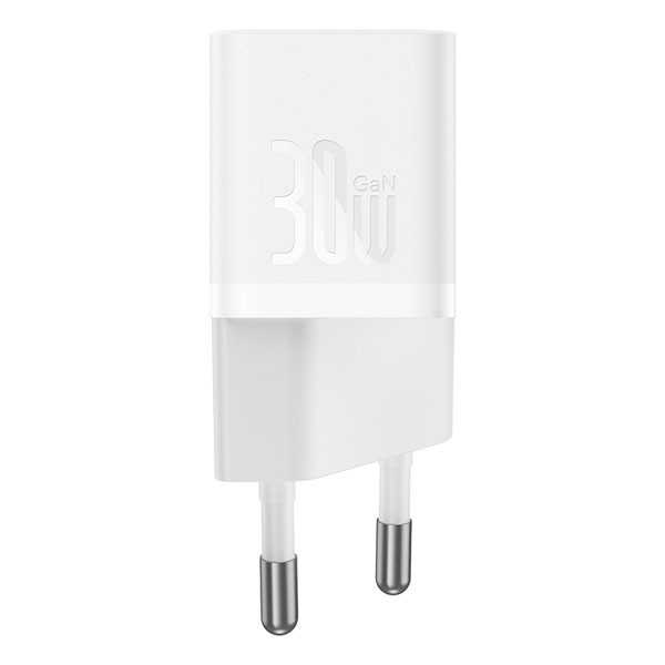 Baseus GaN5 Fast Charger USB-C (30W, wit)  ABA00236 - 1
