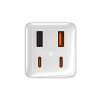 Baseus GaN6 Pro Fast Charger 2x USB-A en 2x USB-C (100W, wit)  ABA00165 - 4