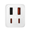 Baseus GaN6 Pro Fast Charger 2x USB-A en 2x USB-C (65W, wit)  ABA00164 - 5