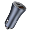 Baseus Pro 2-poorts USB auto snellader USB-A en USB-C + bedrading USB voor Type-C 5A 1 meter (40W, donkergrijs)  ABA00162 - 3